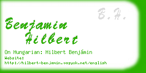 benjamin hilbert business card
